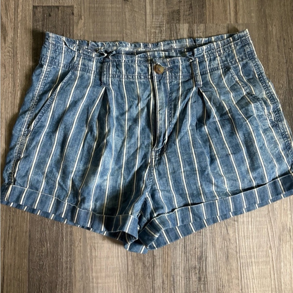 American Eagle Blue and White Shorts